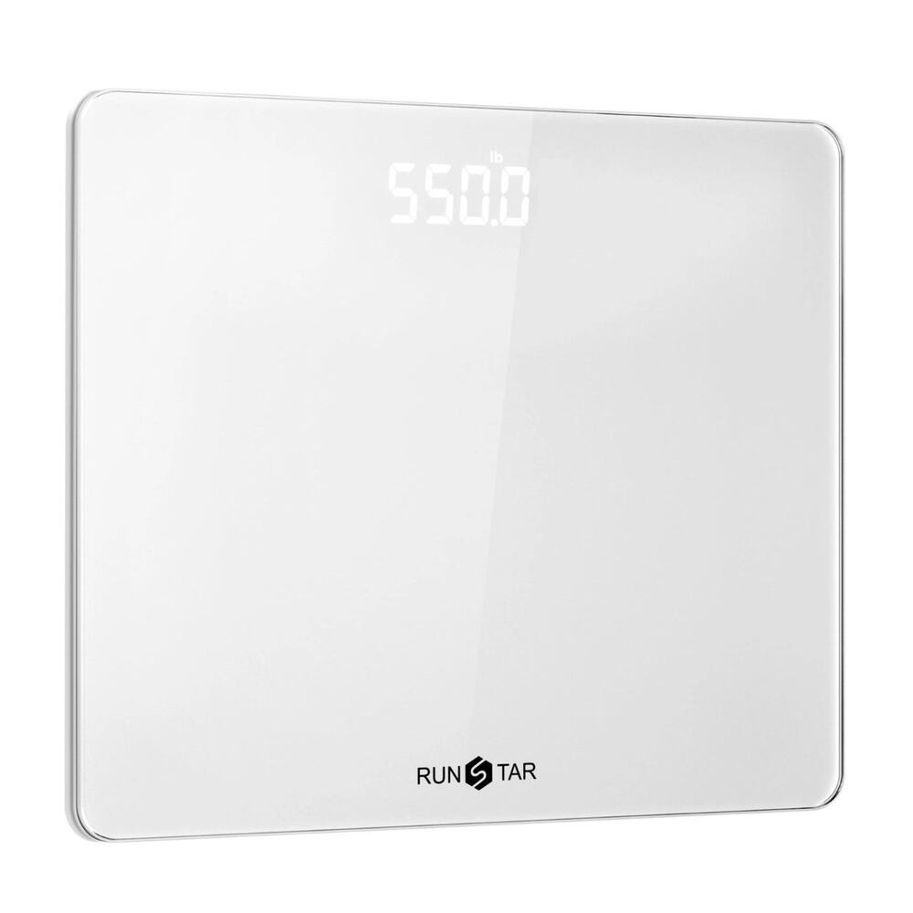 550lb Scale for Body Weight with Ultra-Wide Platform and Large LED Bezel-Less...